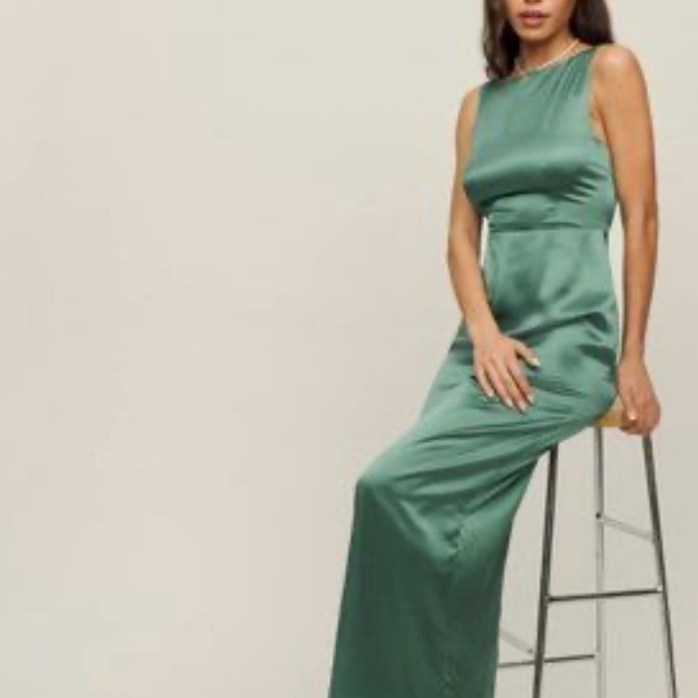 REFORMATION ZYA SILK DRESS 12 - Picture 2 of 13